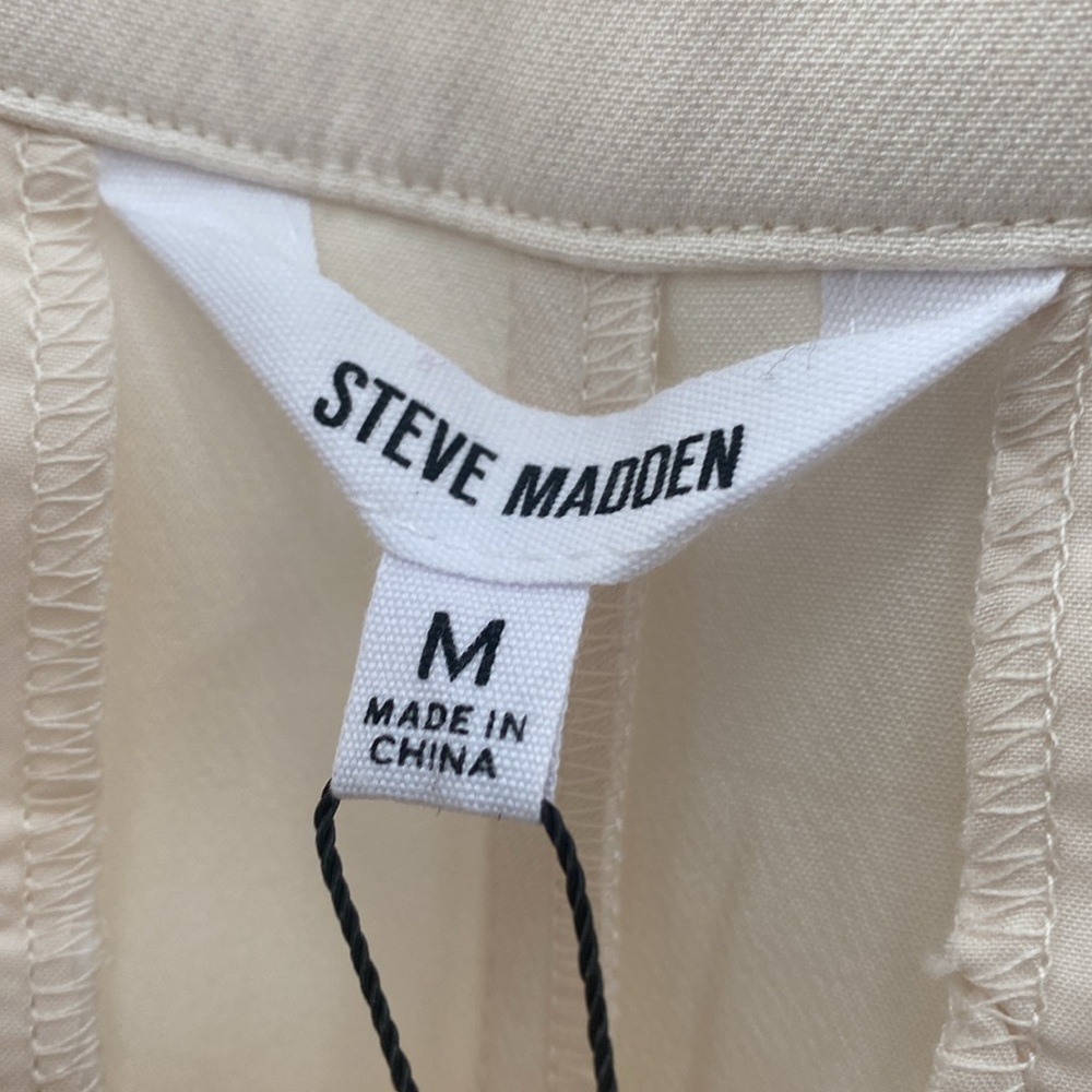 Steve Madden Pristine Ivory Wide Legged Slacks NWT Size M - Picture 7 of 10